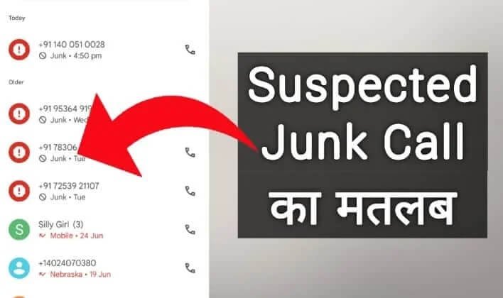 Suspected Junk Call Meaning In Hindi