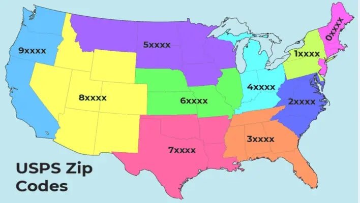 American Zip Code Map