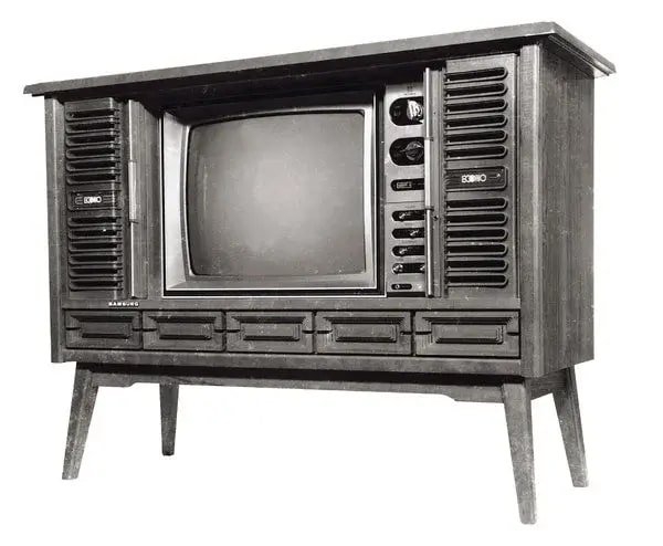 Old black & white tv model 