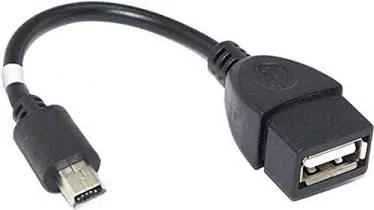 Mini usb cable in black color